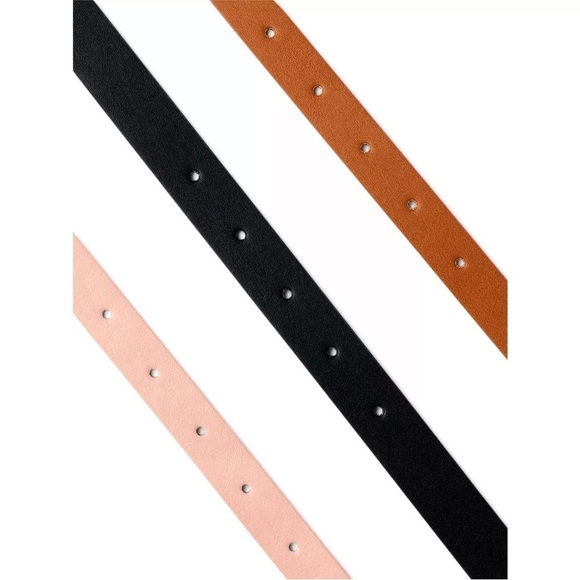 No Boundaries Women's 3 for 1 Belts, Blush/Black/Cognac, Size XL, Classic Fit - Picture 3 of 3